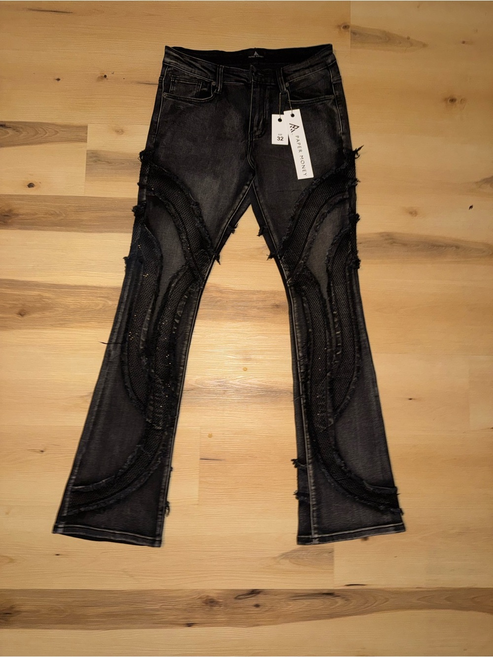 Paper Money Rhinestone Jeans